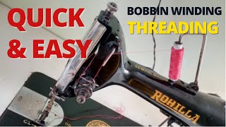 How To Wind amp Load the Bobbin amp Thread the Sewing Machine  Operate Sewing Machine  Stitching Mall [upl. by Adalard]