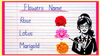 10 flowers name in english and hindi  phoolon ke naam  flowers name  flower name  फूलों के नाम [upl. by Spada]