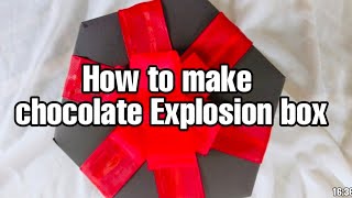 How to make Hexagonal Chocolate Explosion Box  Surprise gift box for birthday  Handmade with love [upl. by Gabbie]