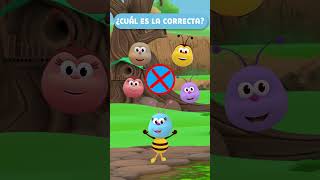 Ruletas de Cabezas Abeja Bebe Shorts juegos insectos Bichikids [upl. by Ocirema]