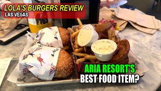 Aria Resort Food Court Review Lolas Burgers [upl. by Atelokin]