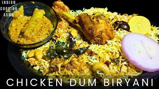 Hyderabadi Chicken Dum Biryani  Indian Cooking ASMR [upl. by Elehcim713]