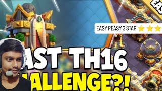 clash of clans last town hall 16 challenge  audio 🤐🔕 [upl. by Yelkreb]