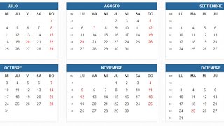 Colombia calendario festivos 2018 [upl. by Howard]