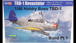 148 Hobby Boss TBD1 Devastator Build Pt1 [upl. by Aihsekyw199]