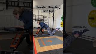 Elevated Kneeling Push Ups strengthfarm shorts shoulder strength stability trunk pushups [upl. by Stearne117]