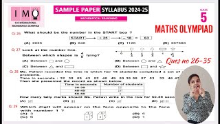 IMO Class 5 Maths Olympiad Sample Paper Ques no 2635  Maths Olympiad Mock Test for Class 5 [upl. by Yddor]