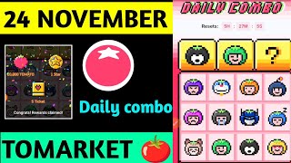 Tomarket Daily Combo 24 November  Tomato Daily Combo Today  Tomarket Airdrop daily combo card [upl. by Yelnik216]