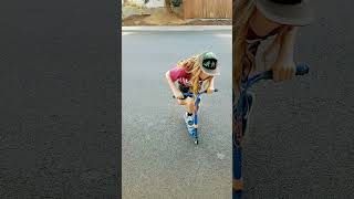 Fun Tricks on a mini scooter scooter fun shorts fyp [upl. by Iilek]