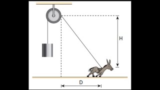 Um burro deslocandose para a direita sobre o solo plano e horizontal iça verticalmente uma carga… [upl. by Tufts]