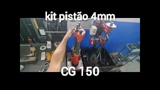 Passo a passo Kit de pistão 4mm para CG 150 Motores Honda 150 todos [upl. by Atikahs253]