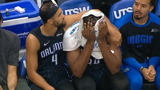 Jalen Suggs comforts emotional Wendell Carter Jr on bench after getting injured again [upl. by Mariska292]