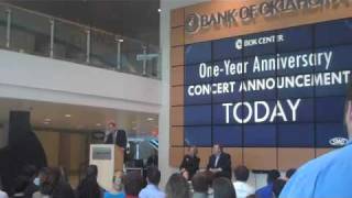 BOK Center  OneYear Anniversary Press Conference  Paul McCartney [upl. by Alethea706]