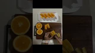 PEELING amp SLICING AN ORANGE 🍊 [upl. by Elleda]