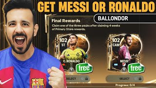 REDEEM CODE  BALLON DOR GUIDE  FREE MESSI amp RONALDO  FC MOBILE 25 [upl. by Stets]