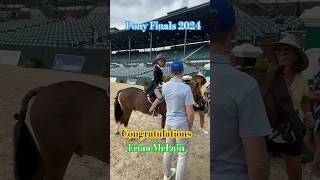 McLain Ward congratulates Carsyn after a successful final small pony victory at the USEF Pony Finals [upl. by Scriven746]