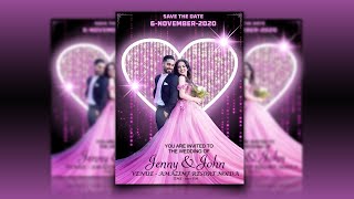 Wedding Invitation card Design  CorelDRAW Tutorial [upl. by Nahtanaoj268]