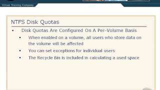 42 NTFS Disk Quotas [upl. by Nagem]