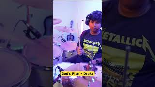 Gods plan by Drake  Drum cover by 10 yr old [upl. by Eniar]