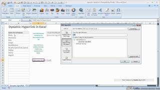 Dynamic Hyperlinks in Excel [upl. by Saber]