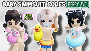 BABY SWIMSUIT OUTFIT CODES FOR BERRY AVENUE BLOXBURG AND ALL ROBLOX GAMES THAT ALLOW CODES 👶✨ [upl. by Enilecram]