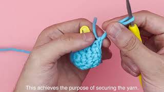 Lefthanded crochet How to invisibly fasten off in crochet [upl. by Adolphus]