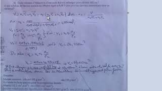 Examen de thermodynamique des solutions SMC S4 2 [upl. by Baylor]