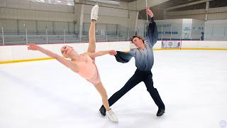 Ballet on Ice  Hana Maria Aboian amp Daniil Veselukhin perform their 20242025 Free Dance to Mozart [upl. by Notyrb]