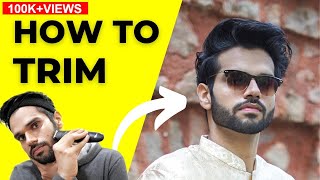 How To Trim Beard Using Beard Trimmer  Beard Trimming ft Syska  BeYourBest Grooming by SanKalra [upl. by Giana]