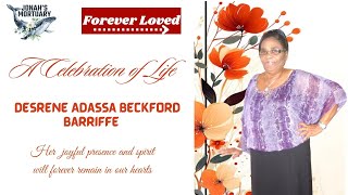 Thanksgiving service for Desrene Beckford Bariffe [upl. by Obie]