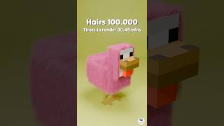 100 vs 1 MILLION Hairs Simulation 🔥🔥🔥 in Minecraft clothsimulation blender 3d minecraft [upl. by Geffner]