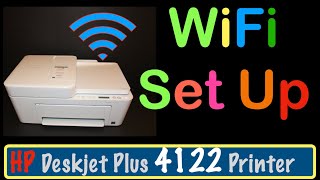 HP DeskJet Plus 4122 WiFi SetUp Connect To Home Wireless Network [upl. by Neu]