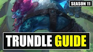 HOW TO PLAY TRUNDLE TOP SEASON 11  Best Build Runes Gameplay  S11 Trundle Guide [upl. by Onailerua847]