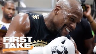 Max Kellerman Says 8Ounce Gloves Favor Mayweather Over McGregor  First Take  ESPN [upl. by Doggett678]