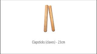 Clapsticks Claves  23cm [upl. by Eissak84]