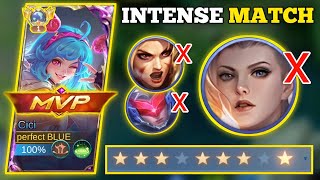 INTENSE MATCH Mythic Placement  CICI BEST BUILD AND EMBLEM MLBB🔥 cici cicimlbb mlbb [upl. by Means]