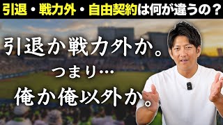 プロ野球の「引退」「戦力外」「自由契約」は何が違うの？ [upl. by Aizatsana]