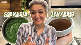 MUST TRY  Two Chutneys One Video Coriander Mint amp Tamarind  Food with Chetna [upl. by Eatnad]