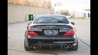 Mercedes Benz SL55 AMG custom exhaust preview Cold start revs tunnel runs [upl. by Idac]