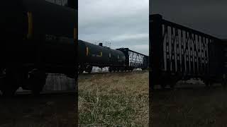 Short Northbound UP train traveling through Elkhart Iowa [upl. by Ahsikar427]