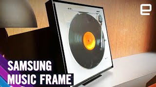 Samsung Music Frame handson at CES 2024 A speaker to match your Frame TV [upl. by Annuahs]