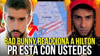 PROBLEMA 🔥 BAD BUNNY REACCIONA A HURACAN HILTON EN FLORIDA EEUU YOVNGCHIMI REACCIONA Y TIRA [upl. by Kimbra771]