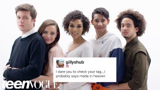 Love Simon Cast Competes in a Compliment Battle  Teen Vogue [upl. by Ahsilla]