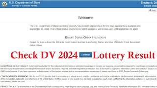 How to Check DV Lottery 2024 Result [upl. by Yemrej58]