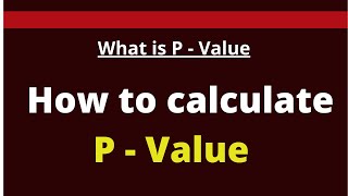 What is P  Value  How to calculate P  Value  PValue in Statistical Hypothesis Tests  Example [upl. by Angele512]