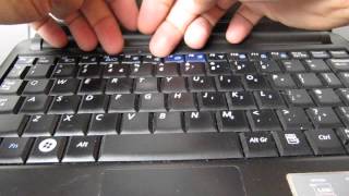 Keyboard removal  replacement for Samsung N130 Netbook  How to [upl. by Siblee252]