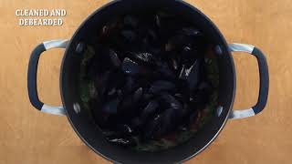 Mussels in White Wine Recipe Video [upl. by Hsinam153]