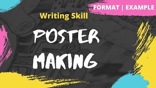 Poster Making  How to make a Poster  Format  Example  Writing Skills [upl. by Ayad562]