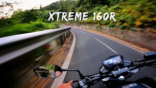 2023 Hero Xtreme 160R 4V Raw Exhaust Note Ride  The Best Handling Bike in 160CC Segment [upl. by Adur]