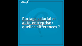 Portage salarial et auto entreprise  quelles différences [upl. by Haimarej]